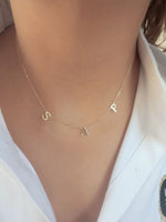 Load image into Gallery viewer, Sentiments Spaced Out Initial Necklace
