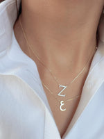 Load image into Gallery viewer, Sentiments Diamonds Alphabet Necklace