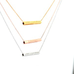 Load image into Gallery viewer, Etched Four Sided 3D Bar Necklace