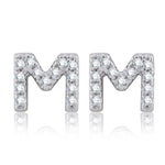 Load image into Gallery viewer, Sentiments Diamond Alphabet Ear Studs