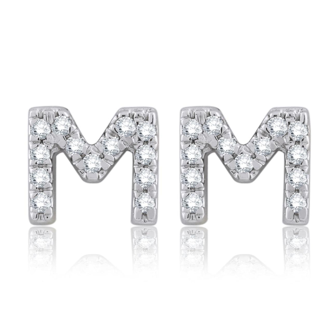 Sentiments Diamond Alphabet Ear Studs