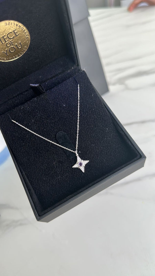 Wilderness Star & Birthstone Necklace
