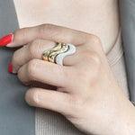 Load image into Gallery viewer, Sinuous Gold Statement Ring