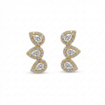 Load image into Gallery viewer, Drops of Radiance Statement 3 Pear Diamond Ear Studs