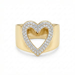 Load image into Gallery viewer, Diamond heart ring 18K gold for women Dubai