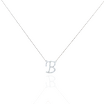 Load image into Gallery viewer, Diamond initial pendant necklace for women in Dubai personalised fine diamond jewellery with free delivery in UAE