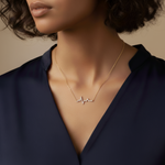 Load image into Gallery viewer, Amour Heart beat Diamond Necklace