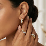 Load image into Gallery viewer, Gold & Pavé Diamond Claw Ring