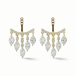 Load image into Gallery viewer, Marquise Diamond Earring Jacket