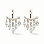 Load image into Gallery viewer, Marquise Diamond Earring Jacket