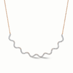 Load image into Gallery viewer, Wavy Diamond Tennis Necklace