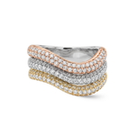 Load image into Gallery viewer, Trio Waves Diamond Pinky Ring