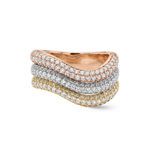 Load image into Gallery viewer, Trio Waves Diamond Pinky Ring
