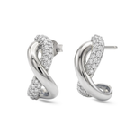 Load image into Gallery viewer, Knot Signature Diamond Earrings