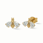 Load image into Gallery viewer, Timeless essentials Bee Diamond Ear Studs