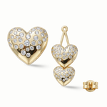 Load image into Gallery viewer, Luxury edit Detachable Heart Earrings
