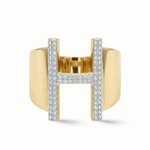 Load image into Gallery viewer, Zeeana Icon Alphabet Diamond Ring
