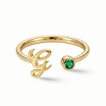 Load image into Gallery viewer, Zeeana Alphabet and Birthstone Ring