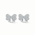Load image into Gallery viewer, Tiny Treasures Bow Diamond Earrings