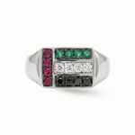 Load image into Gallery viewer, United Arab Emirates Gemstone Statement Ring