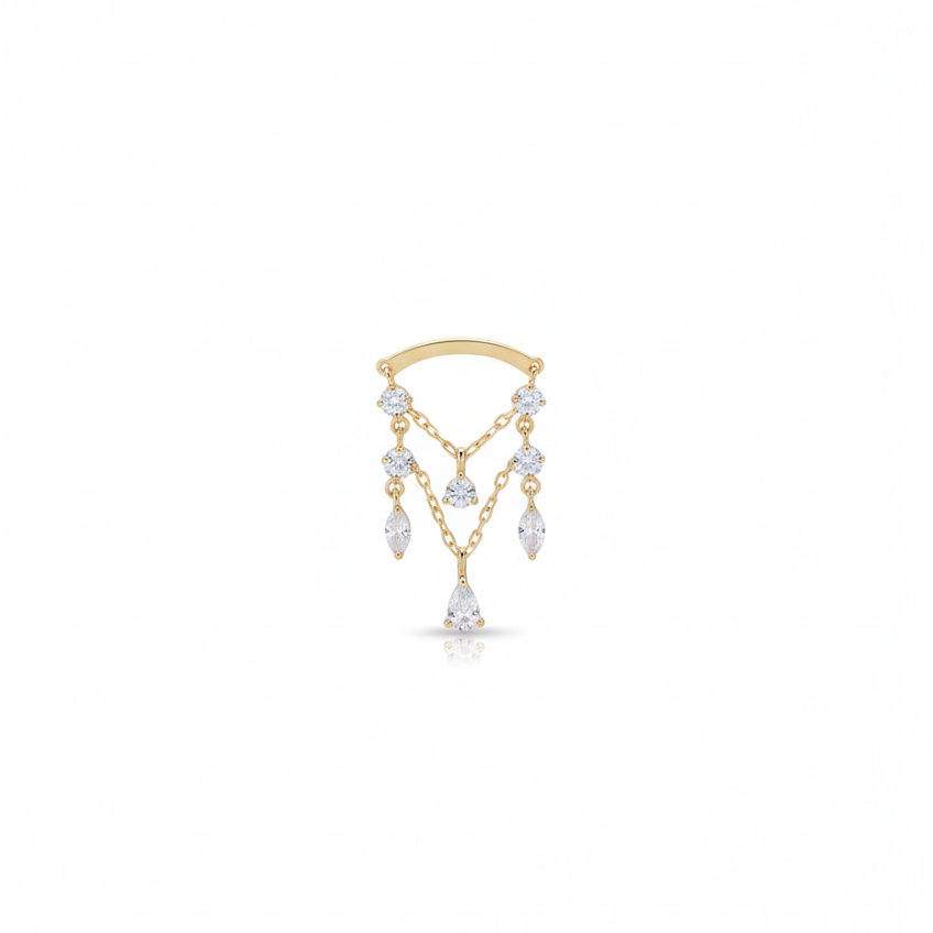 Drops of Radiance Hanging Helix Piercing