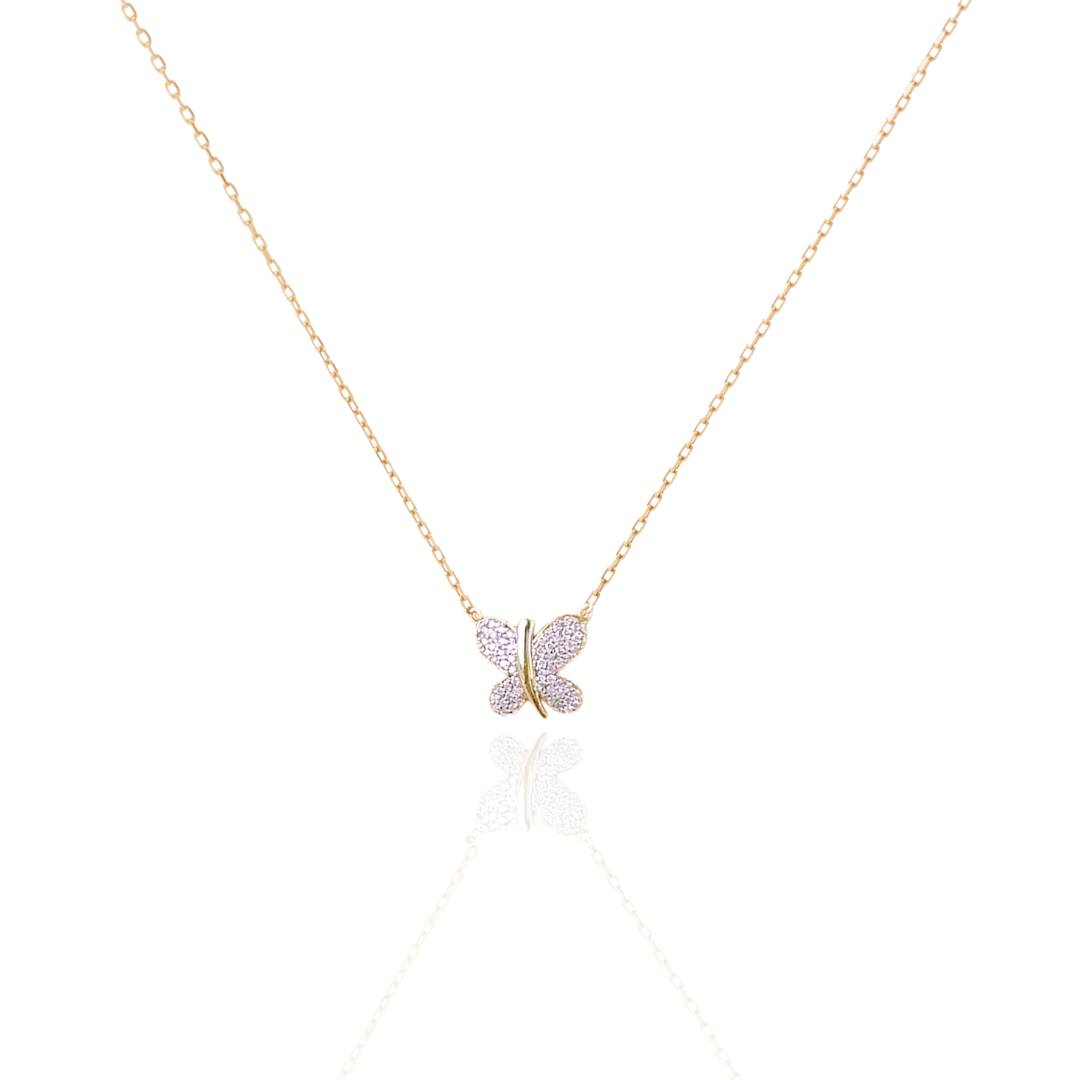 Wilderness Diamond Butterfly Necklace