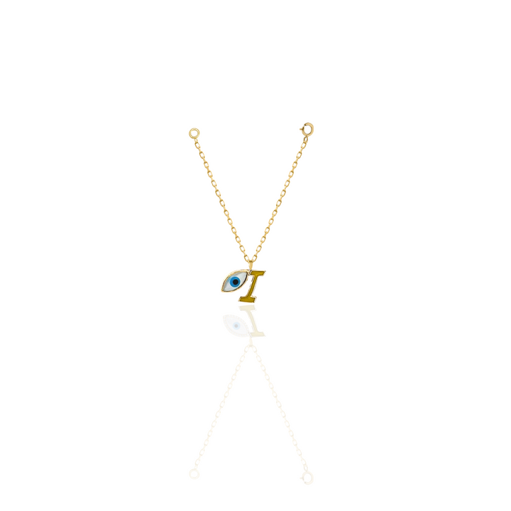 Amara One Alphabet and Evil Eye Gold Watch Charm
