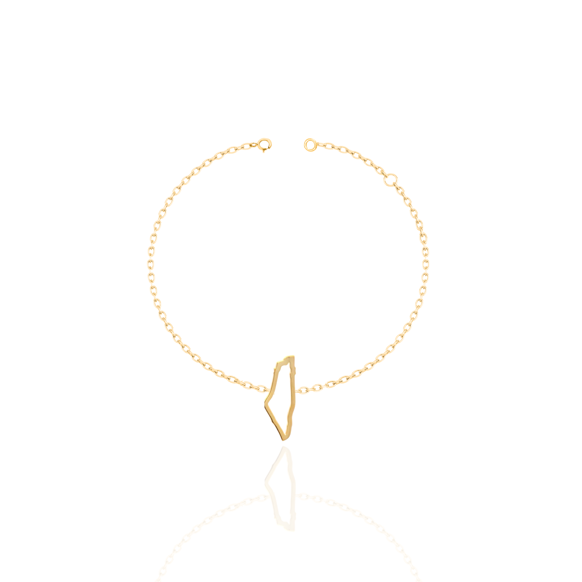 18K gold maps bracelet for women in Dubai elegant premium gold jewellery with free delivery in UAE