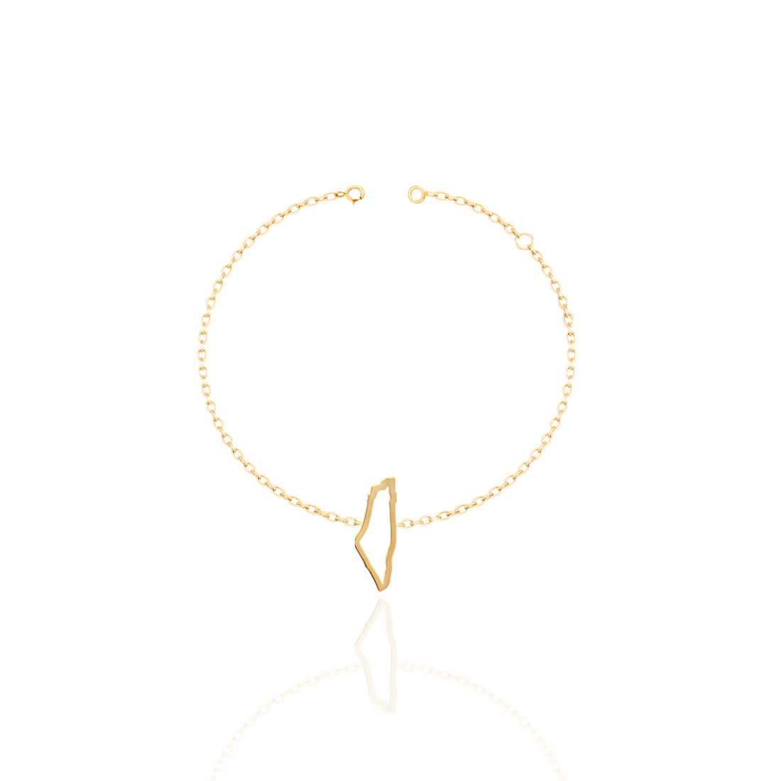 18K gold maps bracelet for women in Dubai elegant premium gold jewellery with free delivery in UAE