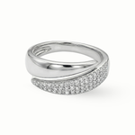 Load image into Gallery viewer, 18K white gold diamond ring pavé design women statement piece buy online Dubai