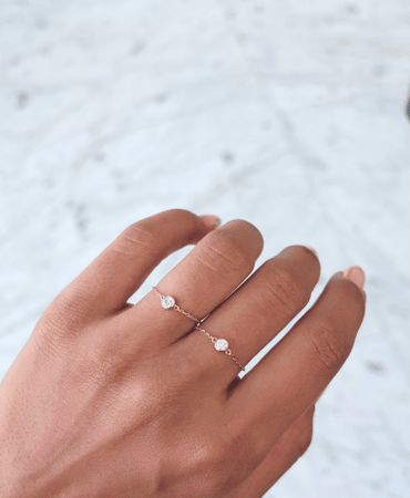 Solitaire chain ring