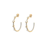 Load image into Gallery viewer, Pave Statement Multi Diamond Hoops
