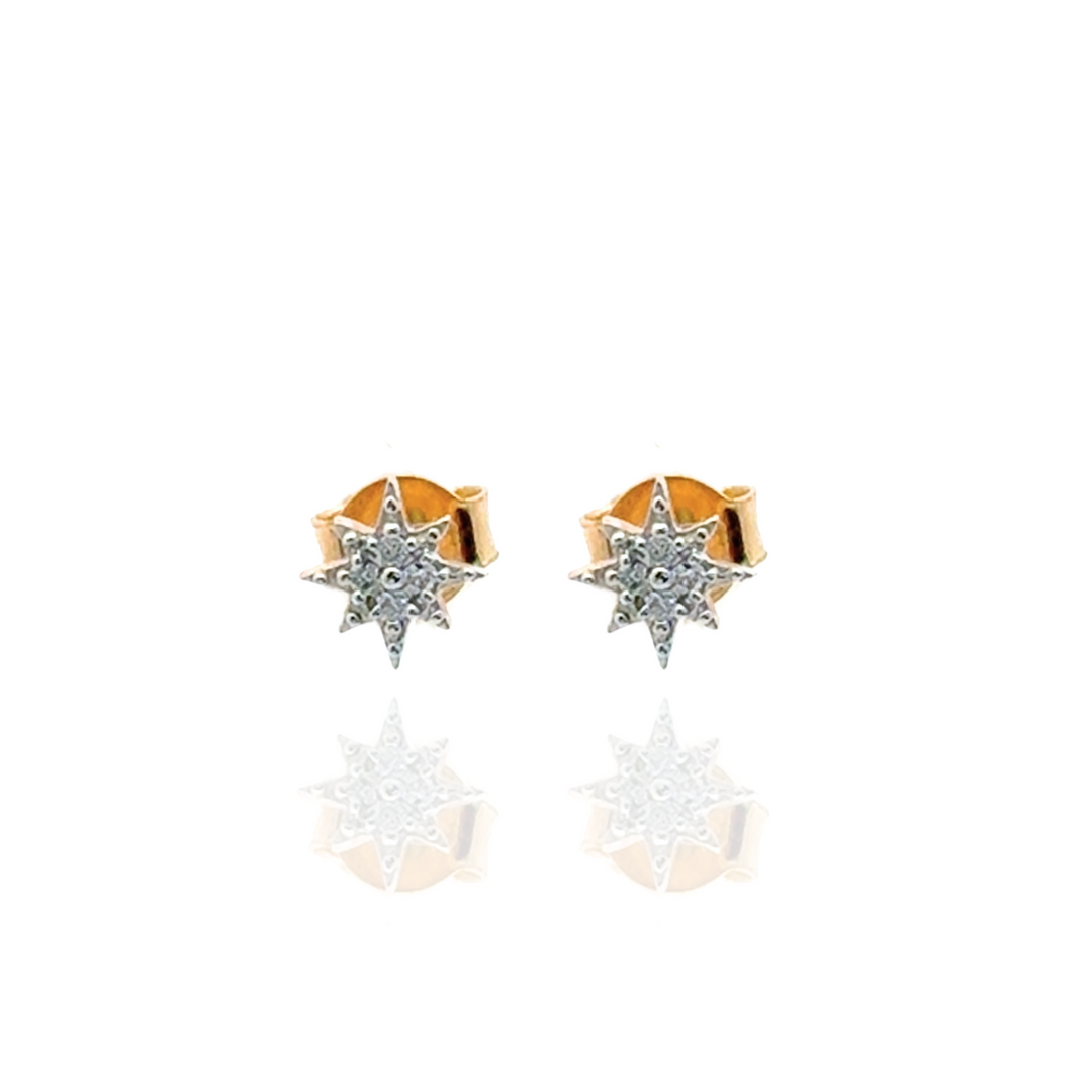 Mini Starburst Diamond Studs