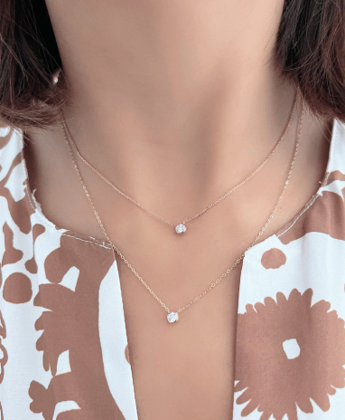 Drops of Radiance Single Solitaire Necklace