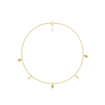 Load image into Gallery viewer, Pearl Drops &amp; Gold Chain Anklet
