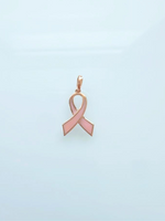 Load image into Gallery viewer, 18k Rose Gold Breast Cancer Charm / Pendant
