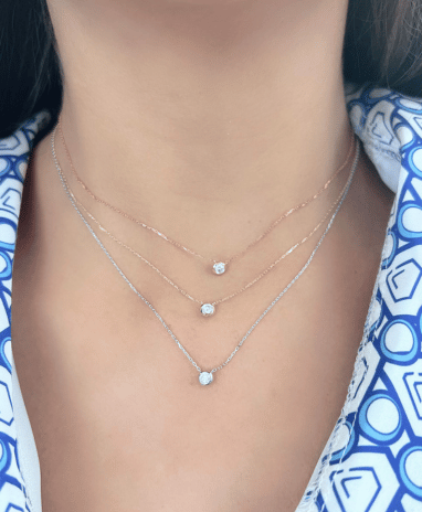 Single Diamond Solitaire Necklace