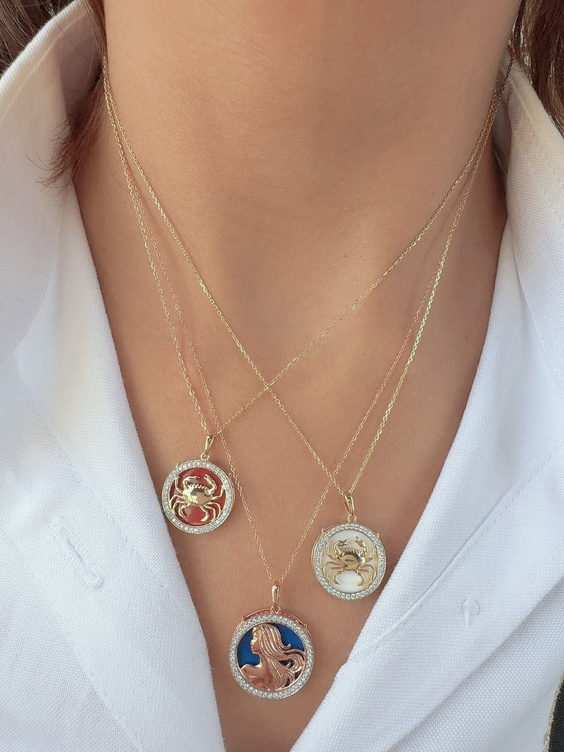 Zodiac statement necklace