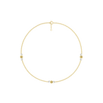 Load image into Gallery viewer, Pearl Drops &amp; Gold Chain Anklet
