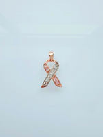 Load image into Gallery viewer, 18k Rose Gold Breast Cancer Charm / Pendant
