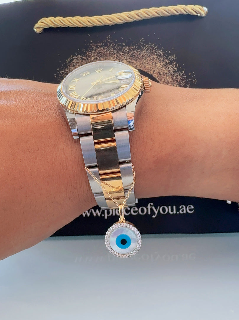 Round Evil Eye Watch Charm