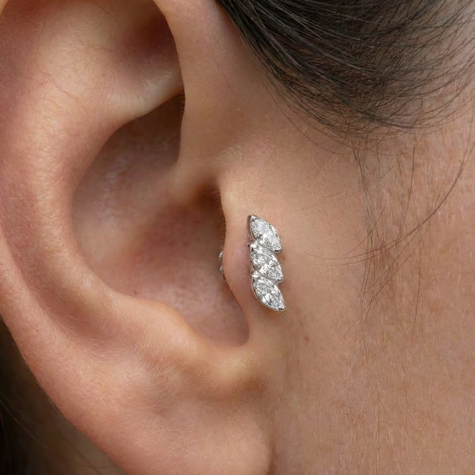 Drops of Radiance Three Marquise Piercing