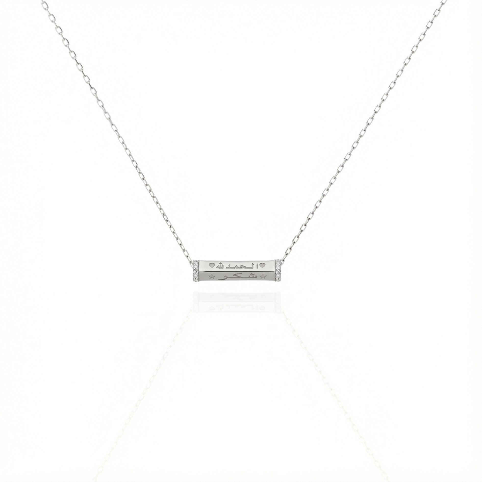 Zeeana Engraving Diamond Necklace
