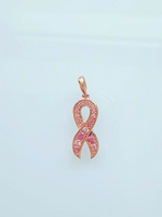 Load image into Gallery viewer, 18k Rose Gold Breast Cancer Charm / Pendant
