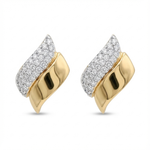 Load image into Gallery viewer, Spiral Earrings with Pavé Diamonds