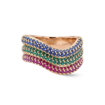 Load image into Gallery viewer, Chroma Wave Triple Ring