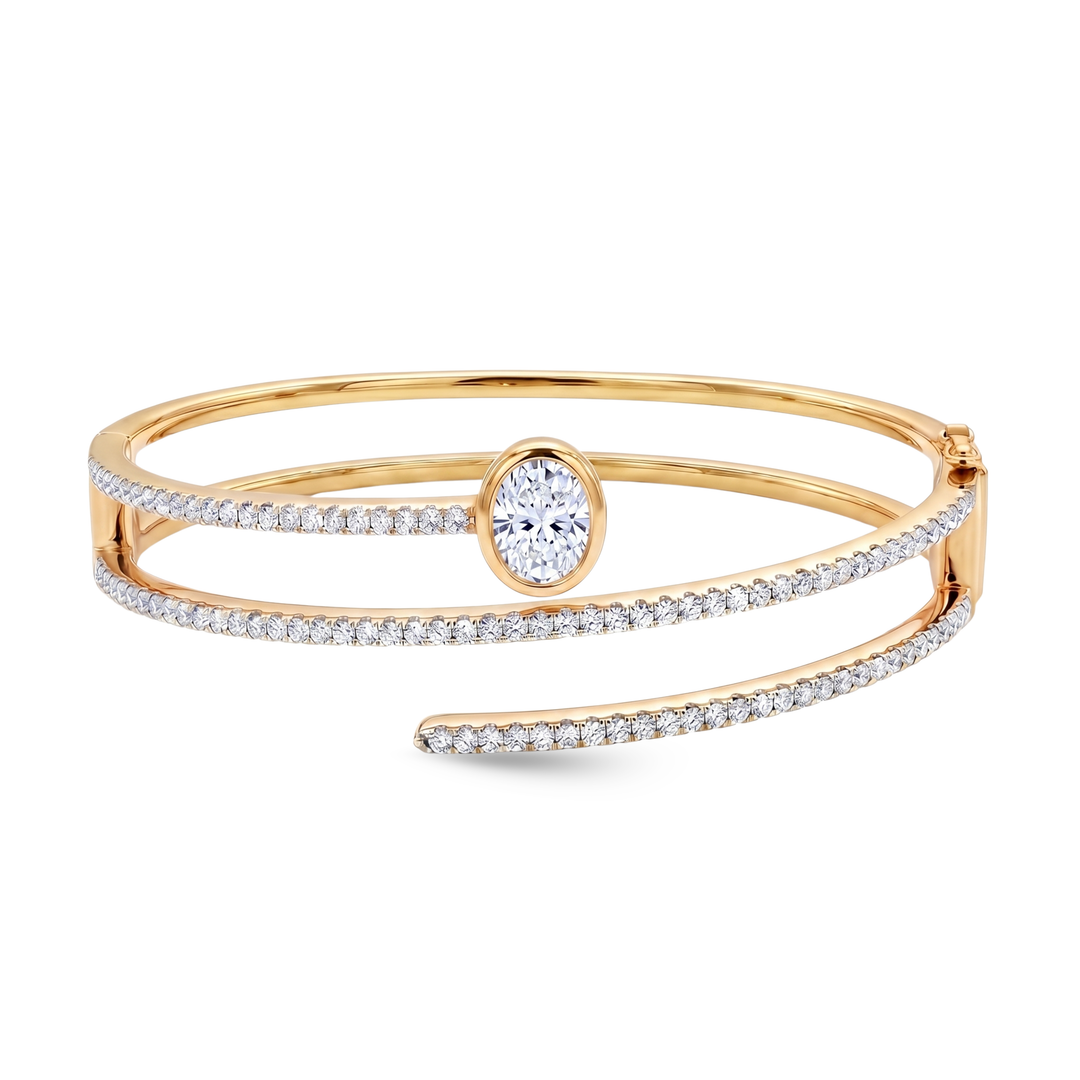 Luxury edit Fancy Shape Statement Bangle