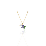 Load image into Gallery viewer, Protection Dual Alphabet and Diamond Evil Eye Watch Charm
