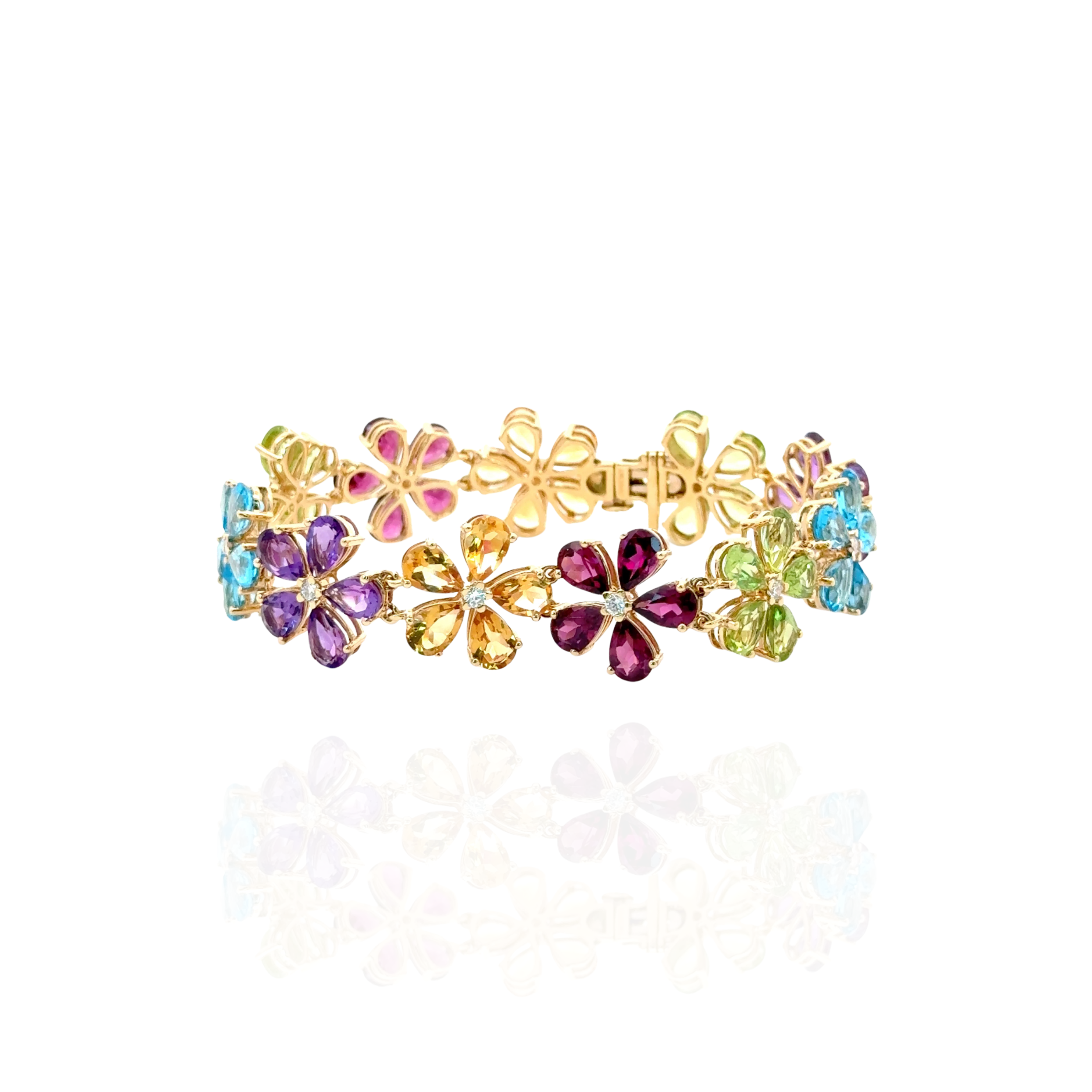 Luxury edit Multi Colour Sapphire Spring Bracelet