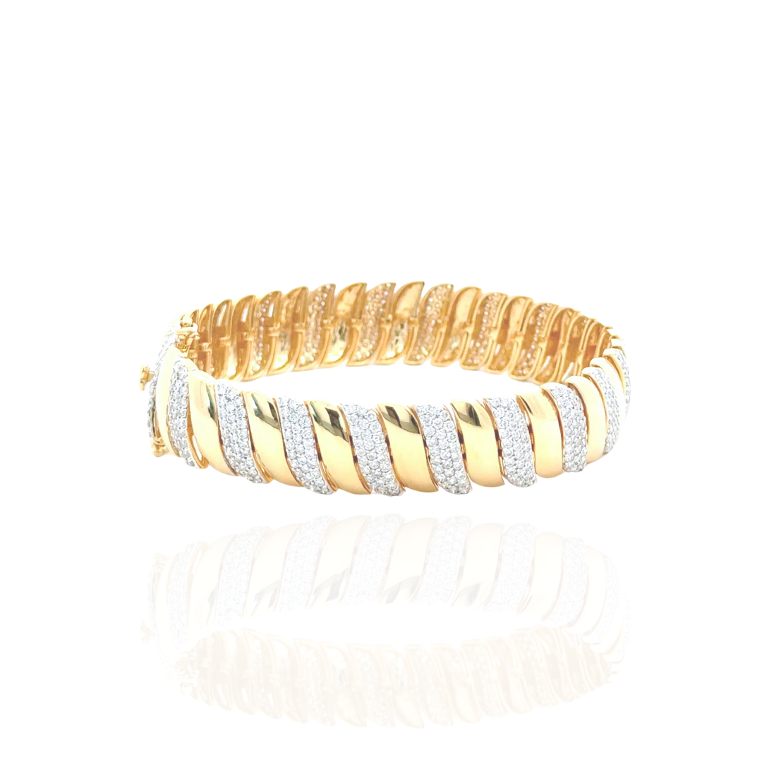 Spiral Sparkle Diamond Bracelet